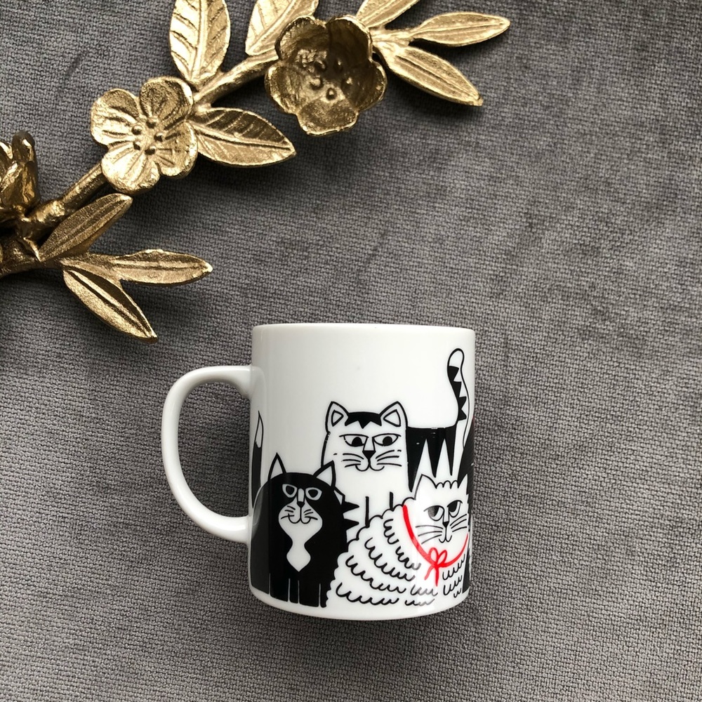 cat kitten illustration art mug coffee tea cup